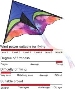 img 1 attached to 🔝 Master the Skies with Anpro's Large Delta Kite: Perfect for Beginners!