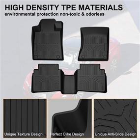 img 2 attached to 🔝 Premium All-Weather Floor Mats – Kiwi Master for 2019-2021 Nissan Altima: Front & Rear TPE Slush Liners, 2 Row Seat Set (Black) - Must-Have Accessories