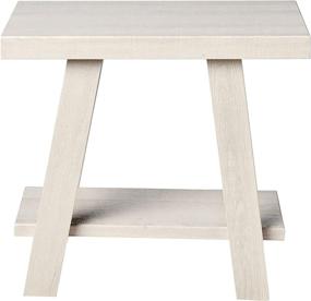 img 3 attached to Roundhill Furniture Athens Modern Wooden Shelf Side Table in White