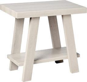 img 4 attached to Roundhill Furniture Athens Modern Wooden Shelf Side Table in White