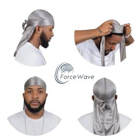 img 1 attached to 🌊 Achieve Perfect 360 Waves with ForceWave Silky Durags: A Set of 12 Satin Durags for Men and Women