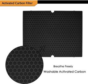 img 2 attached to 😄 Smilyan 2 Sets 116130 Filter H Replacement for Winix 5500-2 Air Purifier - Includes 2 Pack True HEPA Filters & 2 Pack Activated Carbon Pre-Filters