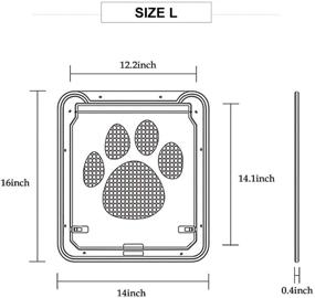 img 1 attached to 🏠 Companet Pet Door with Magnetic Flap & Automatic Lockable - Sliding Screen Door for Small/Medium Dogs and Cats