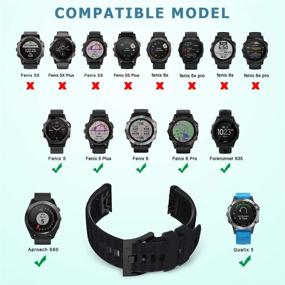 img 2 attached to 📟 Sycreek Compatible Garmin Fenix 5 Band: Premium 22mm Soft Silicone Replacement for Garmin Fenix 5, Forerunner 935, Aproach S60, Quatix 5, Fenix 5 Plus, Instinct Smart Watch - Quick Fit Release