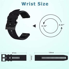 img 1 attached to 📟 Sycreek Compatible Garmin Fenix 5 Band: Premium 22mm Soft Silicone Replacement for Garmin Fenix 5, Forerunner 935, Aproach S60, Quatix 5, Fenix 5 Plus, Instinct Smart Watch - Quick Fit Release