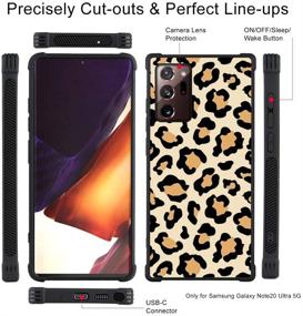 img 1 attached to 🐆 Samsung Galaxy Note 20 5G Case - Leopard Cheetah Print Design | Hybrid Hard PC + TPU Bumper | Full Protective Cell Phone Cover with Lanyard Strap for Women, Girls | Samsung Note 20 5G 6.7 Inch