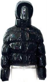 img 3 attached to Cropped Puffer Jacket Winter Sequin