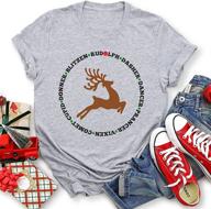 🎄 merry christmas tree women's holiday t-shirt - funny reindeer long sleeve tees tops baseball tee logo