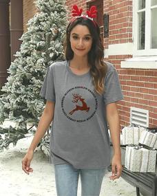 img 2 attached to 🎄 Merry Christmas Tree Women's Holiday T-Shirt - Funny Reindeer Long Sleeve Tees Tops Baseball Tee