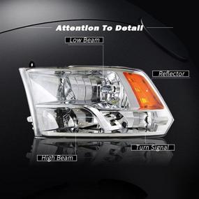img 3 attached to Набор передних фар TUSDAR - Совместим с пикапом Dodge Ram 1500 2500 3500 09-18 гг. - Левая и правая сторона