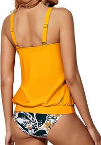 img 3 attached to Yonique Blouson Tankini Swimsuits Bathing Women's Clothing