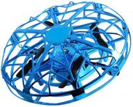 🚁 pryme one mini drone: levitation ufo drone - hand operated, easy controlled, usb toy drones for kids & adults, with 360° rotating and led lights (blue) logo