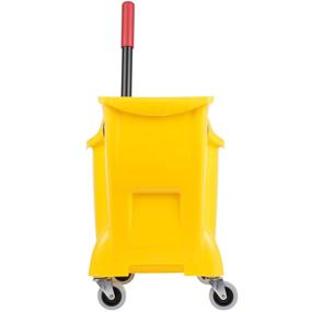 img 2 attached to 🪣 Rubbermaid Commercial Products 31 Quart Yellow Mop Bucket with Wheels & Wringer - Heavy Duty All-in-One Tandem Mopping Bucket