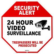 🚫 enhanced security alert: video surveillance sign for trespassing logo