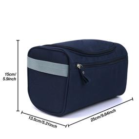 img 1 attached to 🧳 ESARORA Waterproof Hanging Toiletry Bag Organizer for Men or Women - Travel Size with Hanging Hook, Ideal for Vacation (Blue)