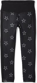 img 2 attached to 👧 Starter Girls' 19" High-Waisted Printed Capri Workout Legging: Amazon Exclusive, Black with Print, M (7/8)