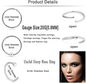 img 2 attached to Cisyozi Stainless Nostril Piercing Jewelry