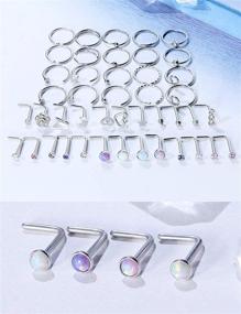 img 1 attached to Cisyozi Stainless Nostril Piercing Jewelry