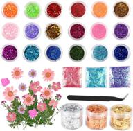✨ 47-piece resin craft and nail art kit - sntieecr resin accessories with glitter, dried flowers, foil flakes, and tweezers for diy resin crafting and nail decor logo