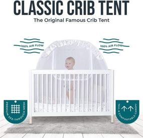 img 2 attached to 👶 Pro Baby Safety Baby Crib Tent: Premium Pop Up Canopy Netting Cover for Ultimate Protection - Stylish and Sturdy Infant Crib Topper against Falls and Bites