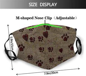 img 3 attached to 🐾 Watercolor Colorful Paw Print Face Mask - Animal Mask Fashion Scarf - Reusable Mouth Mask Balaclavas for Men and Women