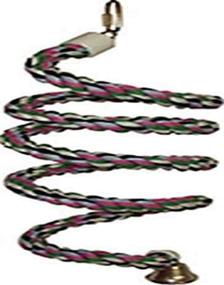 img 1 attached to 🐦 A&amp;E Cage Company HB552 Happy Beaks 66" Cotton Rope Boing with Bell Bird Toy - Multicolor Delight for Your Feathered Friend