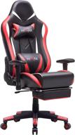 🎮 ficmax ergonomic gaming chair with footrest | high back gamer chair for e-sport | reclining gaming desk chair | large size home office chair with headrest & lumbar support логотип