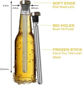 img 3 attached to 🍺 Top-Rated Beer Chiller Sticks with Cap Opener 2 Pack - Perfect Beer Gifts for Men - Ideal Christmas Stocking Stuffers for Dad & Husband - Essential Beer Accessories - Unique Practical Gift for Beer Lovers