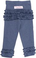 👶 adorable ankle length ruffle leggings for baby/toddler girls by rufflebutts logo