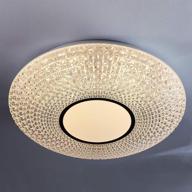 💡 потолочный светильник corso crystal flush mount - модернизированный 20-дюймовый светодиодный светильник для спальни, столовой, кухни - диммируемое теплое белое освещение 3000k - высокая яркость 48w 4000lm. логотип