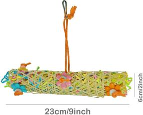 img 3 attached to 🐦 Eimoon Bird Toys - 3 Pieces Foraging Toys for Parrots, Parakeets, Cockatiels, Cockatoos, Budgies, Lovebirds, and Canaries - Hanging Toys with Bells