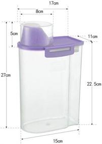 img 3 attached to 🐾 Convenient Pet Food Storage Container with Measuring Cup, Pour Spout, Seal Buckles, and Food Dispenser for Dogs and Cats