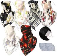 stylish sun-proof chiffon face scarf mask: 4 or 6 pcs women's neck gaiter balaclava logo