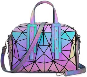img 4 attached to Geometric Luminous Holographic Shoulder Crossbody