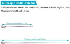 img 1 attached to 📡 Fancasee FM Антенна - Телескопическая 75 Омная Вилка с винтовым мужским разъемом F, с адаптером PAL BNC и разъемом 3,5 мм - AV Стереоприемник, Домашний кинотеатрный усилитель - Внутренняя / наружная радиоантенная система.