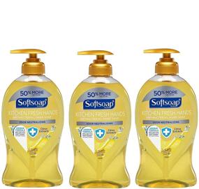 img 1 attached to Мощное антибактериальное мыло Softsoap с цитрусовыми экстрактами для кухни — удобный 3-пак (объемом 11,25 жидких унций).