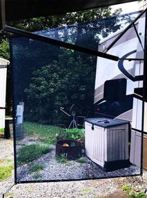 img 3 attached to 🌞 Shadeidea RV Sun Shade Screen: 9' 6'' X 7' 6'' Navy Blue Mesh - Премиальный зонт для автодомов - боковая тентовая солнцезащитная штора - зонтик от ультрафиолетовых лучей, служит 3 года.