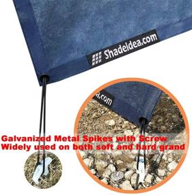 img 2 attached to 🌞 Shadeidea RV Sun Shade Screen: 9' 6'' X 7' 6'' Navy Blue Mesh - Premium Motorhome Camping Awning Side Sunshade - UV Sunblocker Canopy for Lasting 3 Years