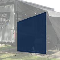 🌞 shadeidea rv sun shade screen: 9' 6'' x 7' 6'' navy blue mesh - premium motorhome camping awning side sunshade - uv sunblocker canopy for lasting 3 years logo