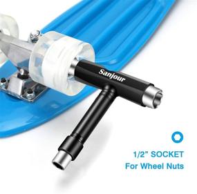 img 1 attached to Sanjour All-in-One Skate Tools: 🛹 Portable T-Tool Kit for Roller Skates/Skateboards