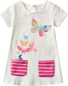 img 4 attached to VIKITA Casual Dresses Clothes Toddler Girls' Clothing for Dresses