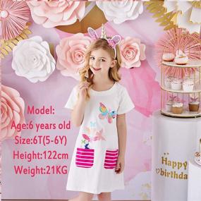 img 3 attached to VIKITA Casual Dresses Clothes Toddler Girls' Clothing for Dresses