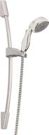 delta 75802sn adjustable height hand held shower head: ultimate convenience with 28 inch slide bar package, in satin nickel logo