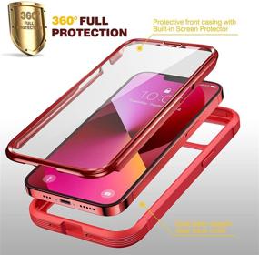 img 3 attached to 📱 Diaclara iPhone 13 Mini Case - Full Body Rugged Case with Anti-Scratch Screen Protector