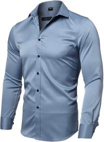 img 4 attached to 👕 FLY HAWK Casual Collared Greyish: Sleek and Stylish Wardrobe Essential