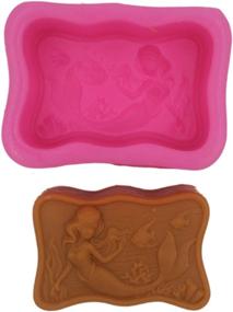 img 1 attached to 🧜 Craft Art Silicone Soap Mold: Happy Mermaid 0979 - DIY Craft Molds