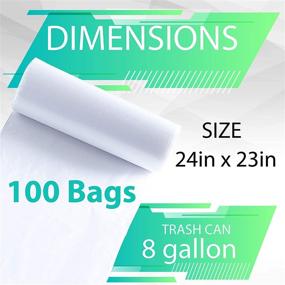 img 3 attached to 💪 Ultra-Durable 10 Gallon Trash Garbage Bags Can Liners | Pack of 100 for Long-lasting Use