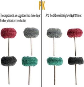 img 3 attached to 🛠️ 50PCS Abrasive Buffing Polishing Wheel Set for Rotary Tools - Mini Scouring Pad Brush Polishing Kit with 3mm Mandrel, Ideal for Rust Removal, Metal Surface Deburring