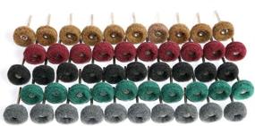 img 2 attached to 🛠️ 50PCS Abrasive Buffing Polishing Wheel Set for Rotary Tools - Mini Scouring Pad Brush Polishing Kit with 3mm Mandrel, Ideal for Rust Removal, Metal Surface Deburring