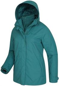 img 2 attached to Versatile and Waterproof: Mountain Warehouse Fell Womens 3 in 1 Rain Jacket - Microfleece